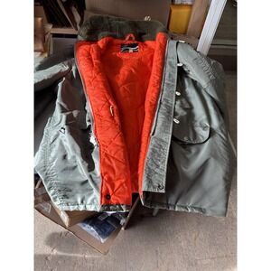 Vintage Montgomery Ward Quality Outerwear Snorkel Parka Jacket Green Sz L